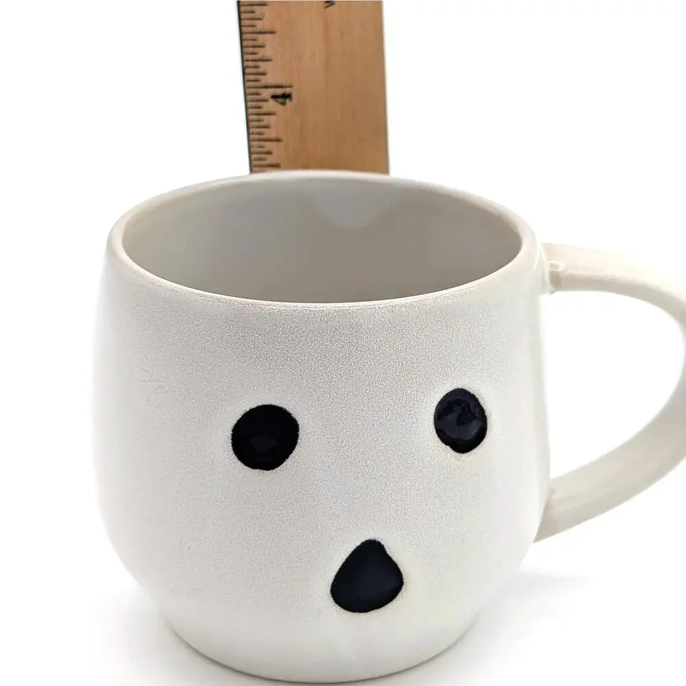 Pottery Barn Gus the Ghost Mug 16 oz Figural 3D Matte Glaze Coffee Tea Halloween